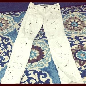 La mart white pants black spots